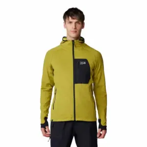Mountain Hardwear Polartec® Power Grid™ Sweatshirt Met Rits Moon Moss Heather