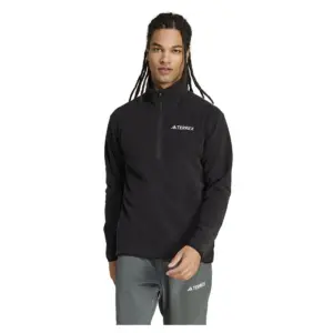 Adidas Multi Essentials Fleece Met Halve Rits Zwart