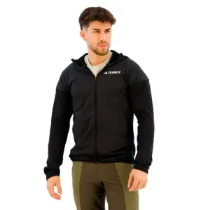 Adidas Terrex Xperior Climawarm+ Wind Light Fleece Met Volledige Rits Zwart