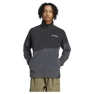 Adidas Terrex Multi Climawarm Fleece Met Halve Rits Zwart