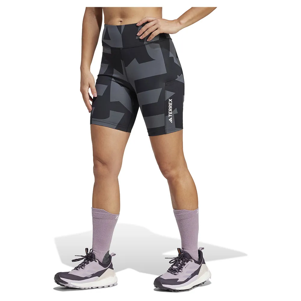 Adidas Terrex Multi 8´´ Printed Korte Leggings Zwart