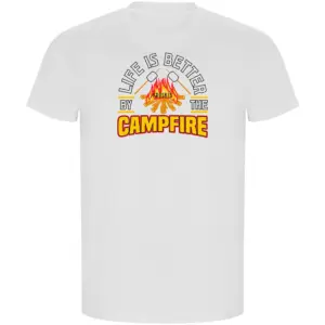 Kruskis Better By The Campfire Eco T-shirt Met Korte Mouwen Wit