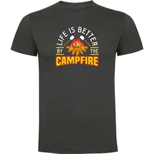 Kruskis Better By The Campfire T-shirt Met Korte Mouwen Grijs