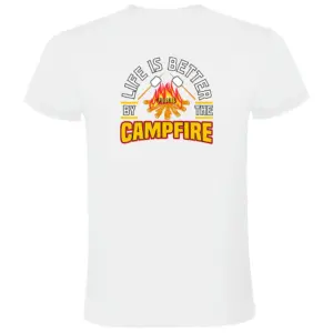 Kruskis Better By The Campfire T-shirt Met Korte Mouwen Wit