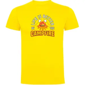 Kruskis Better By The Campfire T-shirt Met Korte Mouwen Geel