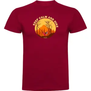 Kruskis Calm And Hike T-shirt Met Korte Mouwen Rood
