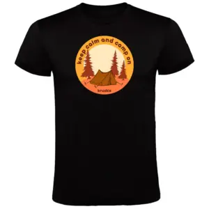 Kruskis Camp On T-shirt Met Korte Mouwen Zwart