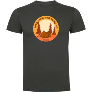 Kruskis Camp On T-shirt Met Korte Mouwen Grijs