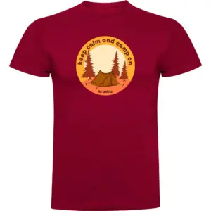 Kruskis Camp On T-shirt Met Korte Mouwen Rood