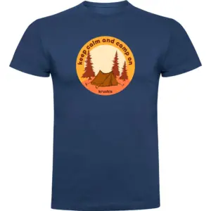 Kruskis Camp On T-shirt Met Korte Mouwen Blauw