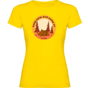 Kruskis Camp On T-shirt Met Korte Mouwen Geel