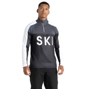 Dare2b Ski Core Half Rits Lange Mouw T-shirt Zwart