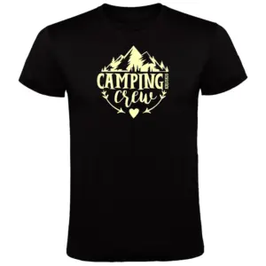 Kruskis Camping Crew T-shirt Met Korte Mouwen Zwart