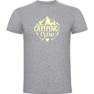 Kruskis Camping Crew T-shirt Met Korte Mouwen Grijs
