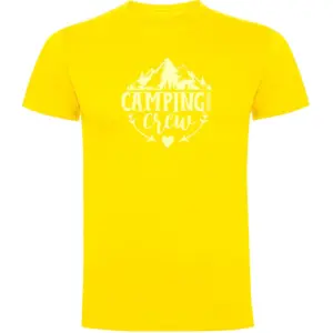 Kruskis Camping Crew T-shirt Met Korte Mouwen Geel