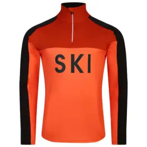 Dare2b Ski Core Half Rits Lange Mouw T-shirt Oranje