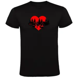 Kruskis Camping Dogs T-shirt Met Korte Mouwen Zwart