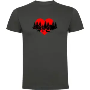 Kruskis Camping Dogs T-shirt Met Korte Mouwen Grijs