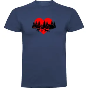 Kruskis Camping Dogs T-shirt Met Korte Mouwen Blauw