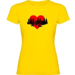 Kruskis Camping Dogs T-shirt Met Korte Mouwen Geel