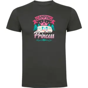Kruskis Camping Princess T-shirt Met Korte Mouwen Grijs