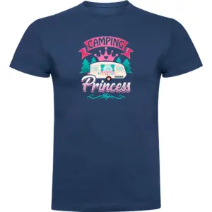 Kruskis Camping Princess T-shirt Met Korte Mouwen Blauw