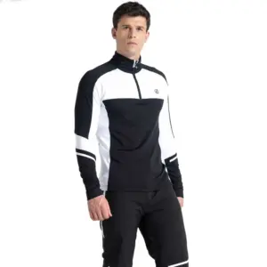 Dare2b Speed Core Half Rits Lange Mouw T-shirt Zwart