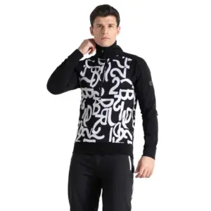 Dare2b Speed Half Rits Lange Mouw T-shirt Zwart