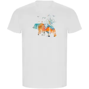 Kruskis Compass Bear Eco T-shirt Met Korte Mouwen Wit