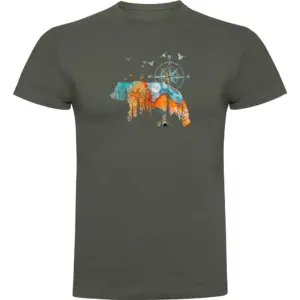 Kruskis Compass Bear T-shirt Met Korte Mouwen Groen