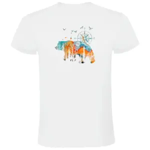 Kruskis Compass Bear T-shirt Met Korte Mouwen Wit