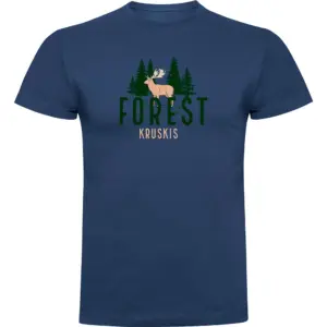 Kruskis Deer T-shirt Met Korte Mouwen Blauw
