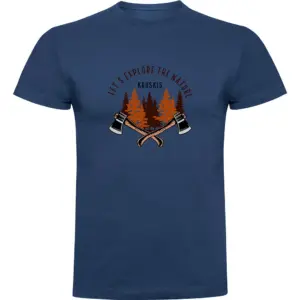 Kruskis Explore Nature T-shirt Met Korte Mouwen Blauw