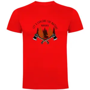 Kruskis Explore Nature T-shirt Met Korte Mouwen Rood