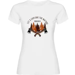 Kruskis Explore Nature T-shirt Met Korte Mouwen Wit