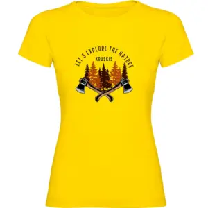 Kruskis Explore Nature T-shirt Met Korte Mouwen Geel