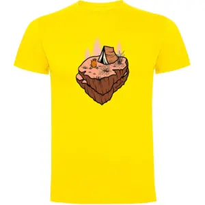Kruskis Floating Rock T-shirt Met Korte Mouwen Geel