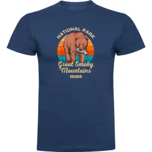 Kruskis Great Smoky Mountains T-shirt Met Korte Mouwen Blauw
