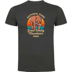 Kruskis Great Smoky Mountains T-shirt Met Korte Mouwen Grijs