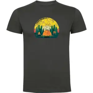 Kruskis I Hate People T-shirt Met Korte Mouwen Grijs