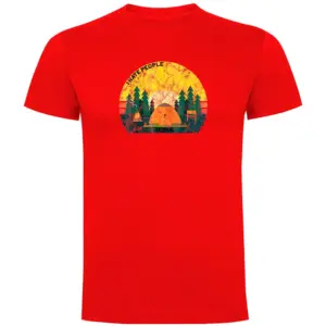 Kruskis I Hate People T-shirt Met Korte Mouwen Rood