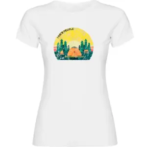 Kruskis I Hate People T-shirt Met Korte Mouwen Wit