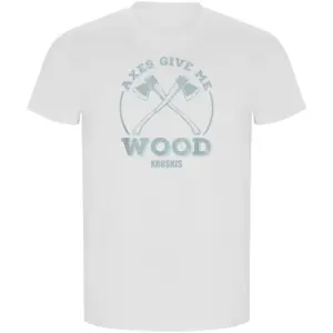 Kruskis Give Me Wood Eco T-shirt Met Korte Mouwen Wit