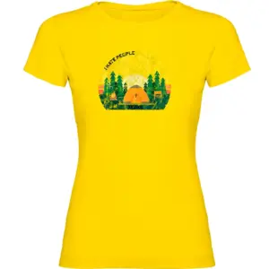 Kruskis I Hate People T-shirt Met Korte Mouwen Geel