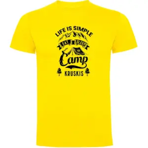 Kruskis Life Is Simple T-shirt Met Korte Mouwen Geel