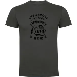 Kruskis Life Is Simple T-shirt Met Korte Mouwen Grijs