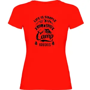 Kruskis Life Is Simple T-shirt Met Korte Mouwen Rood