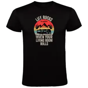 Kruskis Life Rocks T-shirt Met Korte Mouwen Zwart