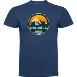 Kruskis Mount Saint Elias T-shirt Met Korte Mouwen Blauw