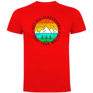 Kruskis Not All Classrooms T-shirt Met Korte Mouwen Rood